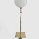 Antique brass and opaline glass lamp – Modernist piece, 1940s