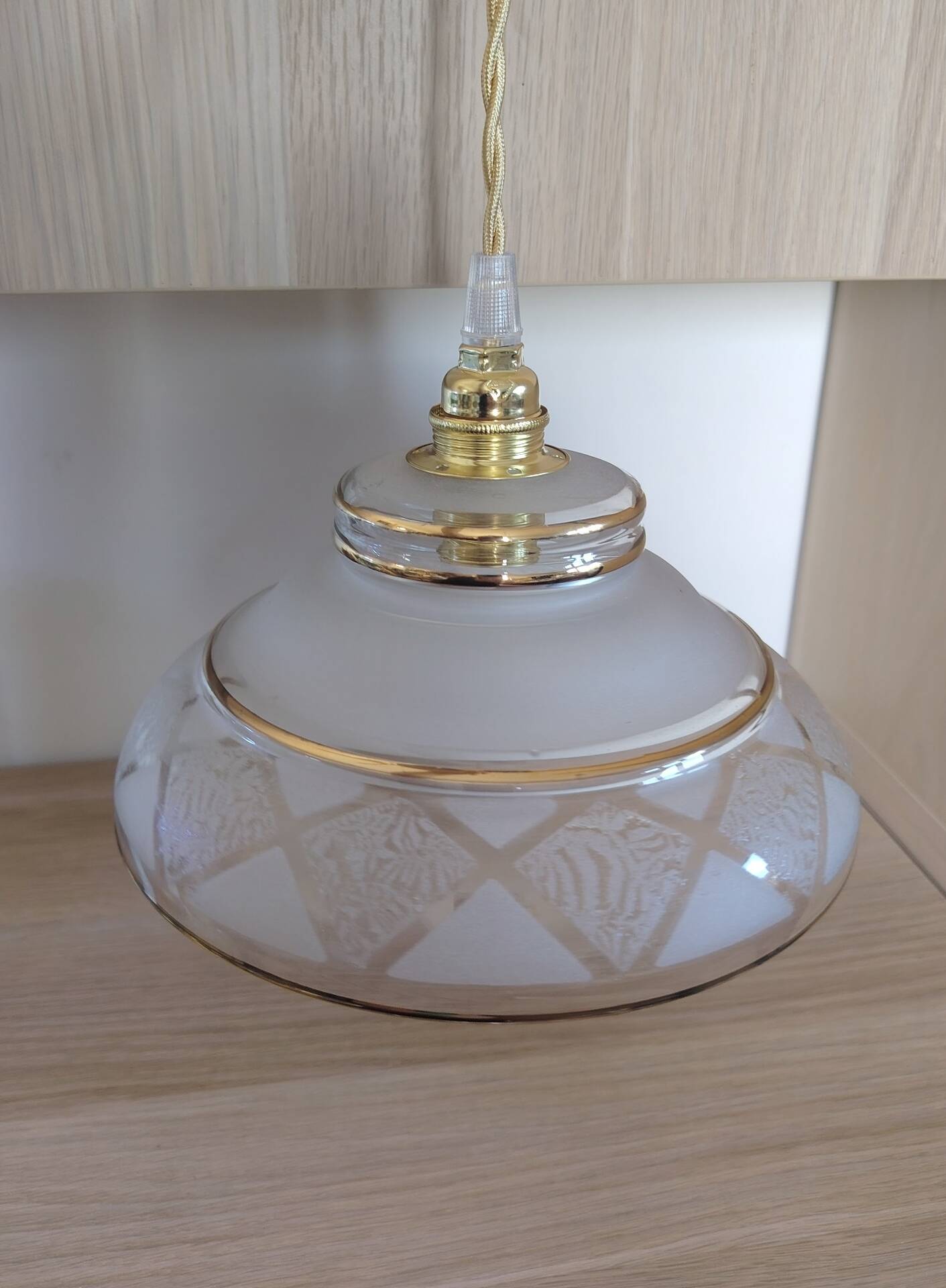 Art Deco glass suspension