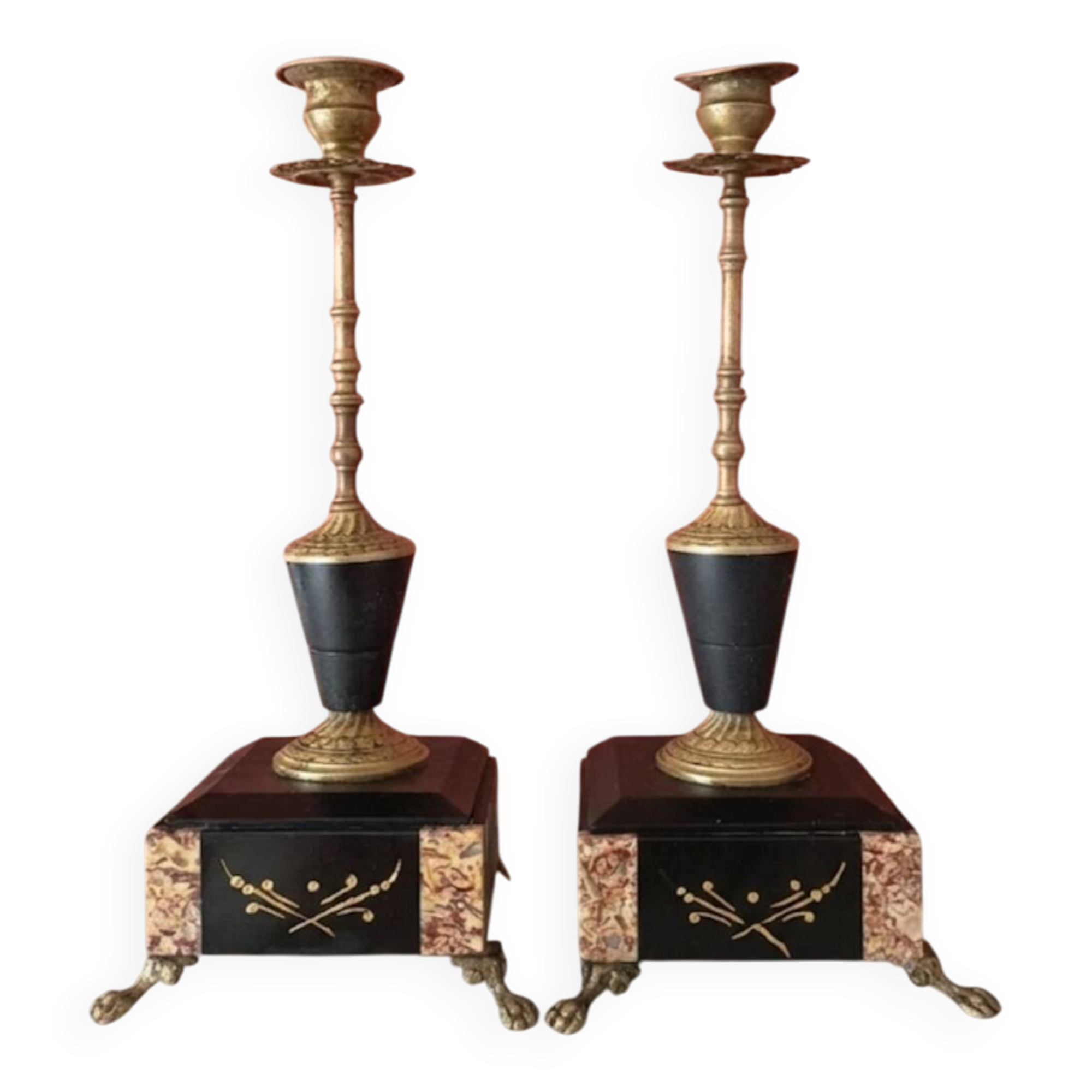 Pair of Napoleon III style candlesticks