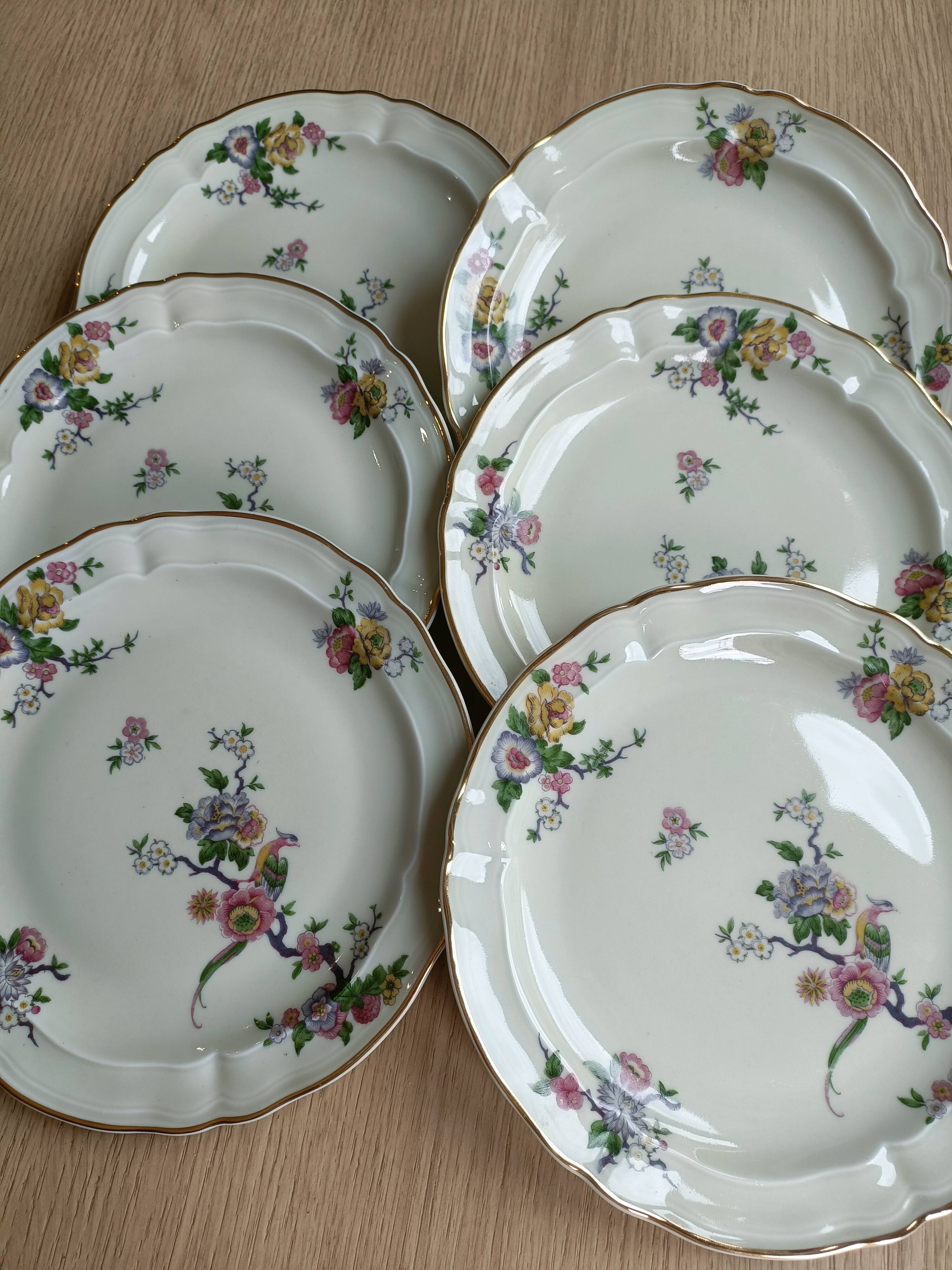 6 dessert plates Bernardaud Bengali model