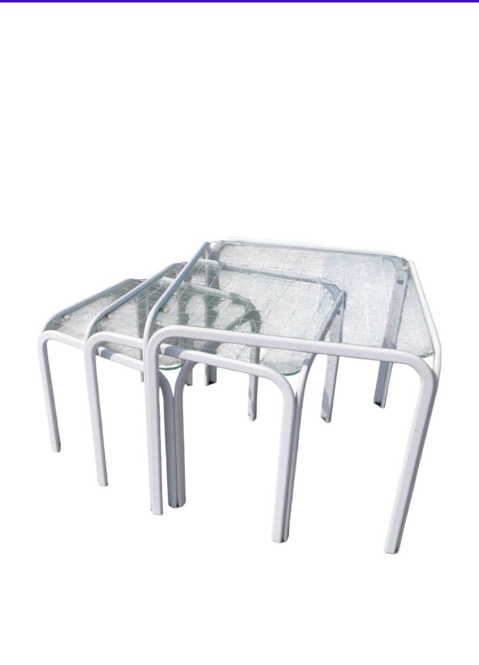 Italian nesting tables trio