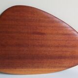 Scandinavian tray in solid teak free form 50s