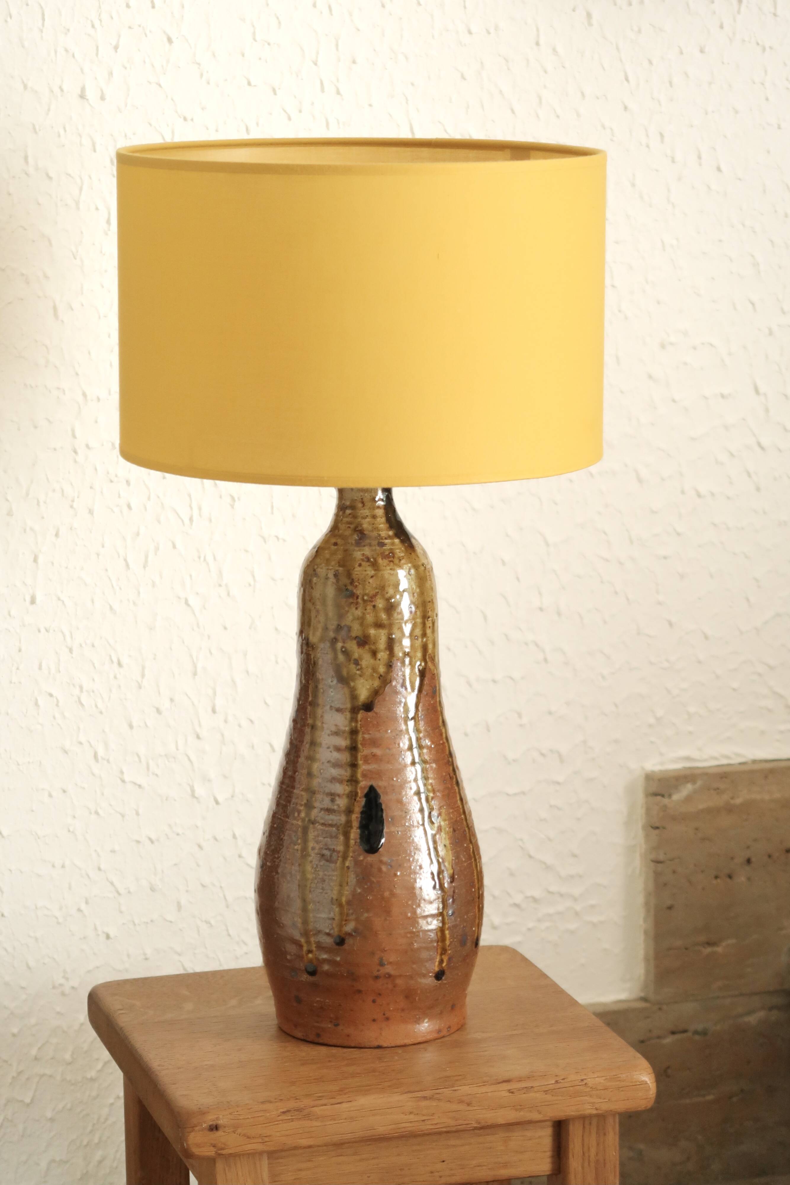 Sandstone lamp with potter's tear, 1970s