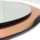 Vintage Antonio Lupi Luxor Crystal Art Mirror in Pink Copper 1950