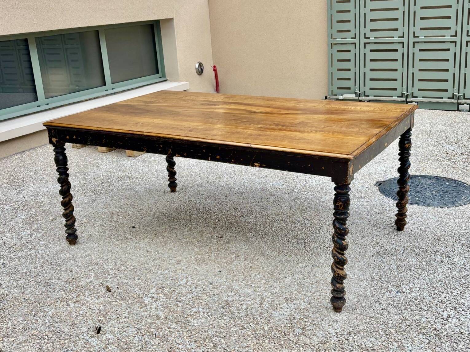 Walnut wood dining table