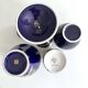 Cobalt blue vases collection, mid-century porcelain vases, vintage interior