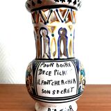 Deceptive pitcher in glazed earthenware