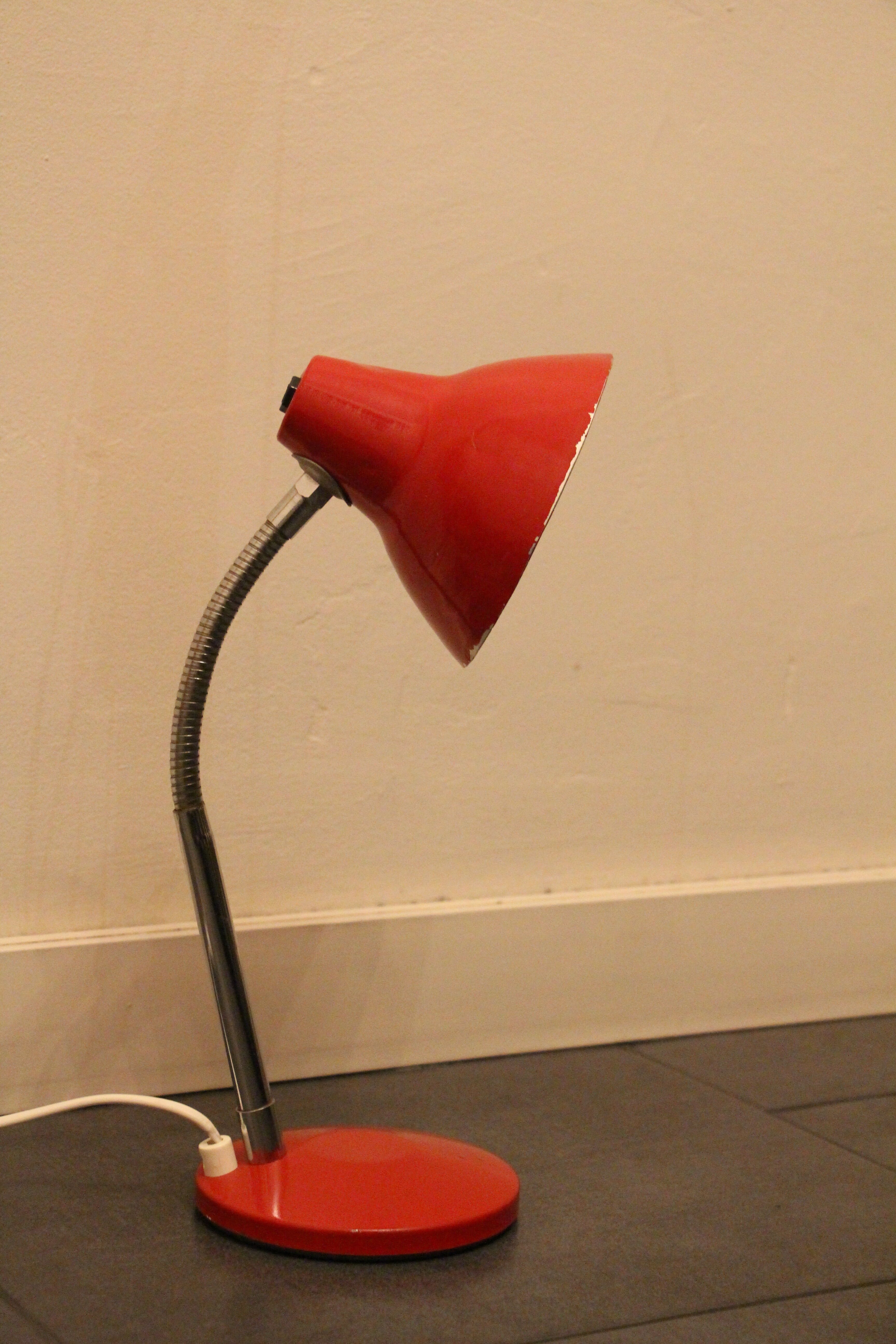 Aluminor desk lamp red 70's