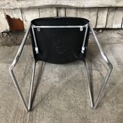 Old chair design drabert sm400k metal + plastic shell black vintage
