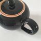 Vintage Biarritz Villeroy & Boch Mettlach teapot, black & salmon