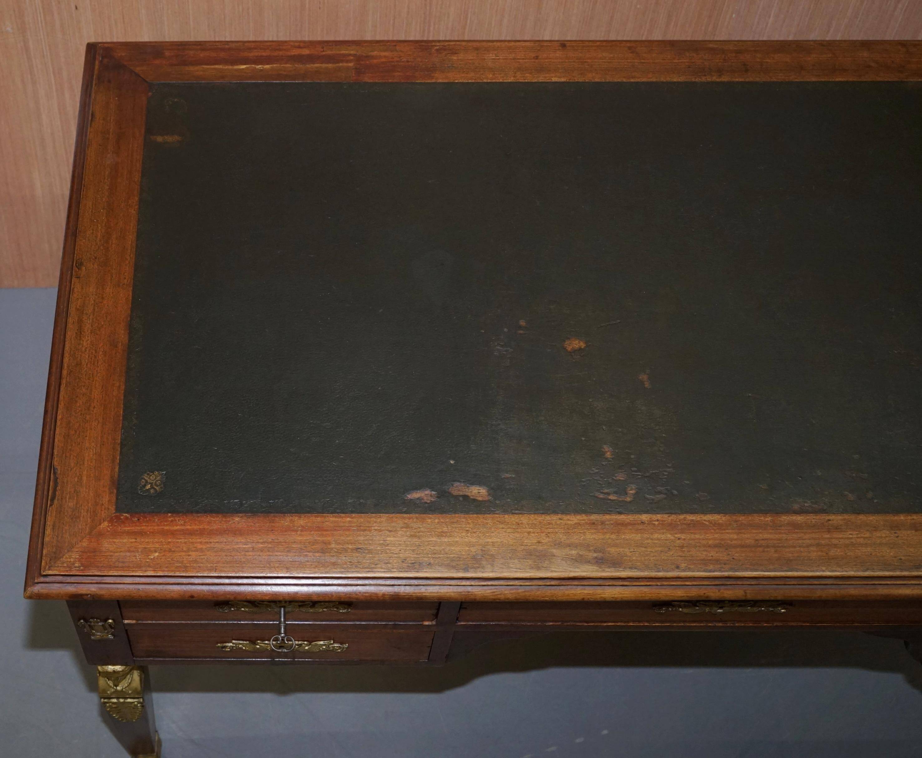 Rare Napoléon III French Empire Gilded Bronze Bureau