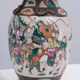 Lampe de table en faïence de Nankin Chine années 1890