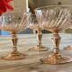 Set of 6 vintage rosaline champagne glasses
