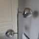 Vintage chrome floor lamp with two adjustable ball spotlights