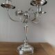 Silver-plated metal candelabrum