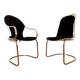 Paire de chaises en laiton de style mid-century, conçues par Gastone Rinaldi, Italie, années 1970