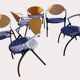 Set of 6 Vepa Alpine stackable armchairs/ conference chairs, Memphis Style