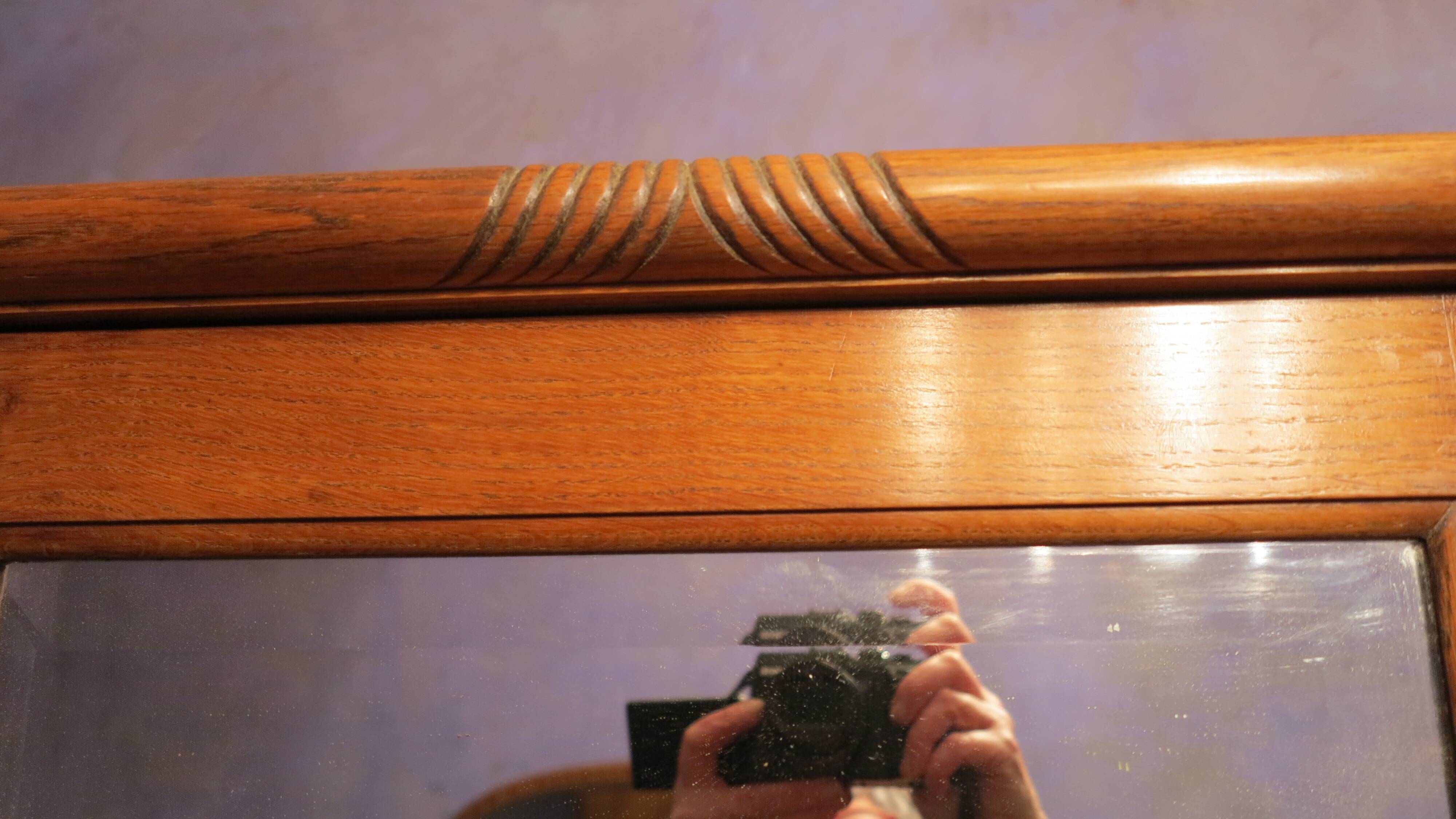 1930s three-door light oak wardrobe