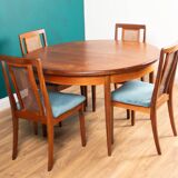 Retro teak gplan 1960s fresco dining table & 4 four chairs by victor wilkins