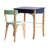 Bureau pupitre et chaise enfant Baumann revisités