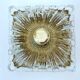 Pair large vintage architectonic wall lamps, 60s, glass