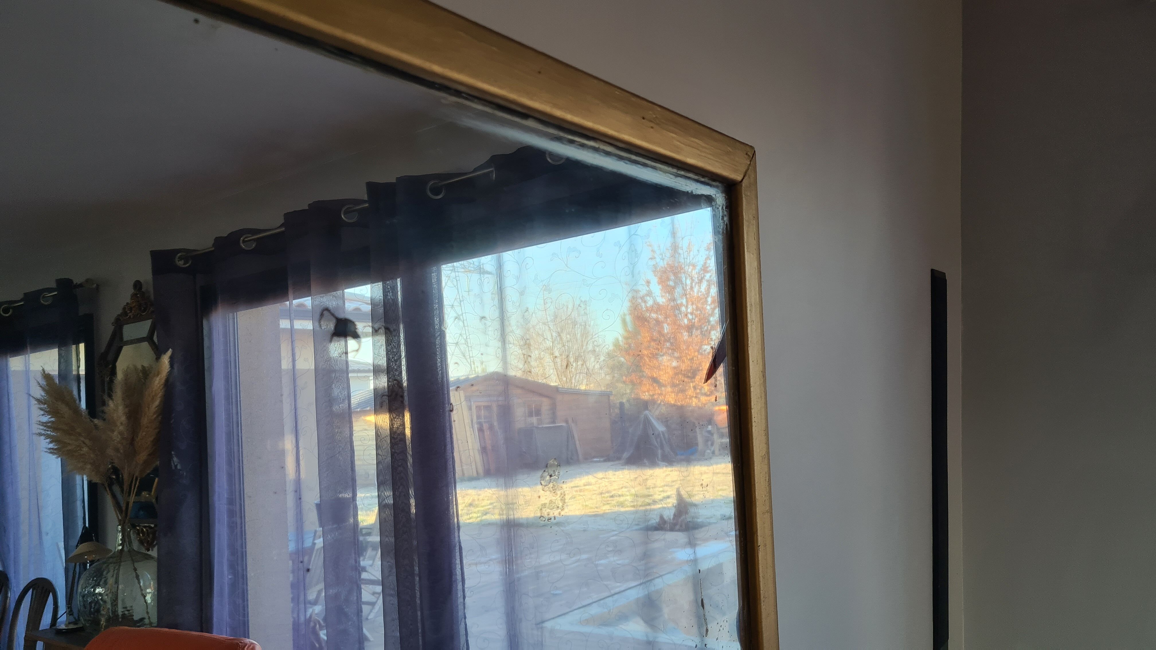 Miroir XIXème doré 182 x 132 cm