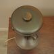 Danish desk lamp 1960s with decorative ribbed shade, brown metal