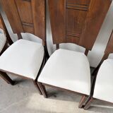 Set 6 chaises art déco chêne 1940