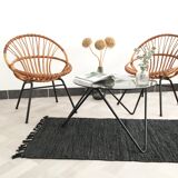 Pair of rattan chairs