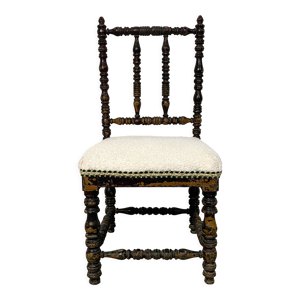 Chaise assise laine