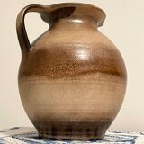 Scheurich 603-15 brown-beige vase or jug with handle, west german art pottery (wgp)