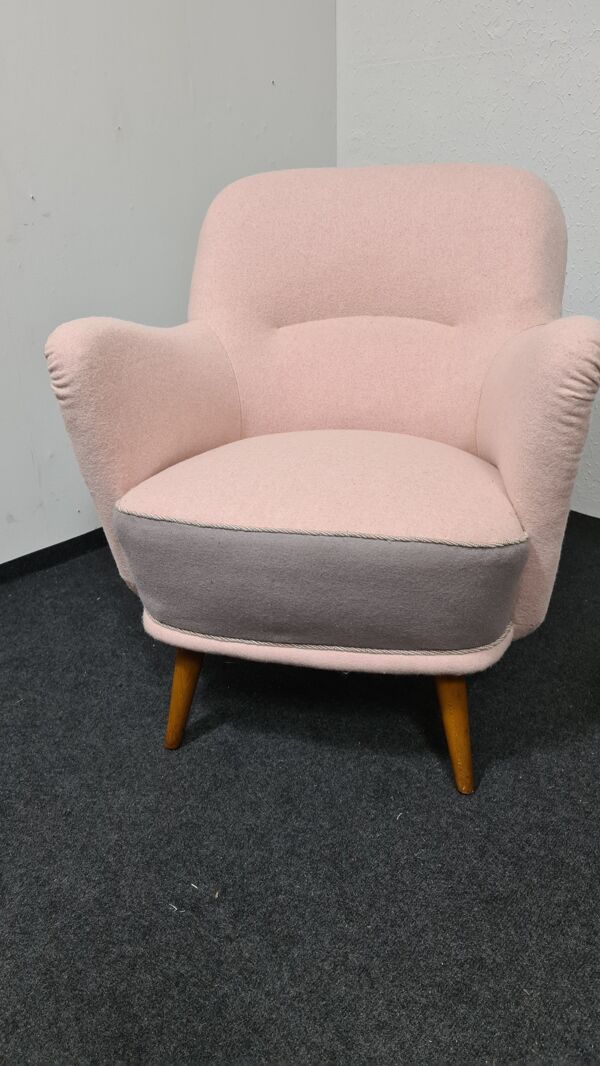 Chaise vintage des années 50 ou chaise longue par bergmann gestelle