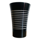 Vase vintage Scheurich noir à décor graphique – West Germany – années 70/80