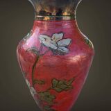Cloisonné enamel vase with floral decoration from India