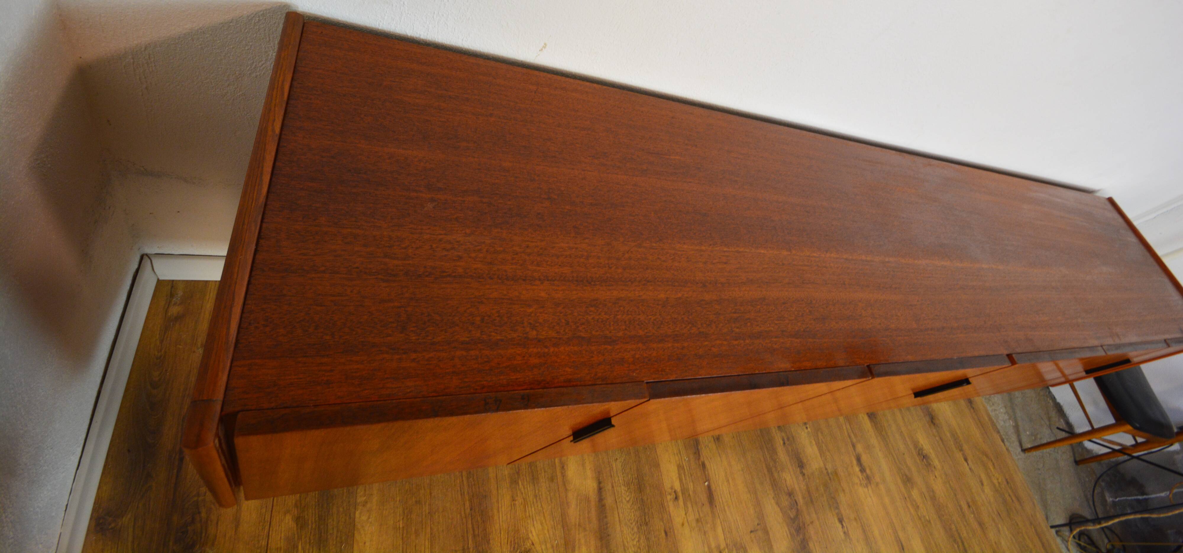 Scandinavian teak sideboard and “pin” legs