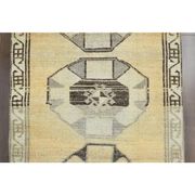 1970s Turkish Oushak Handmade Wool Cotton Orange Runner 112x374