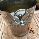 Silver metal champagne bucket