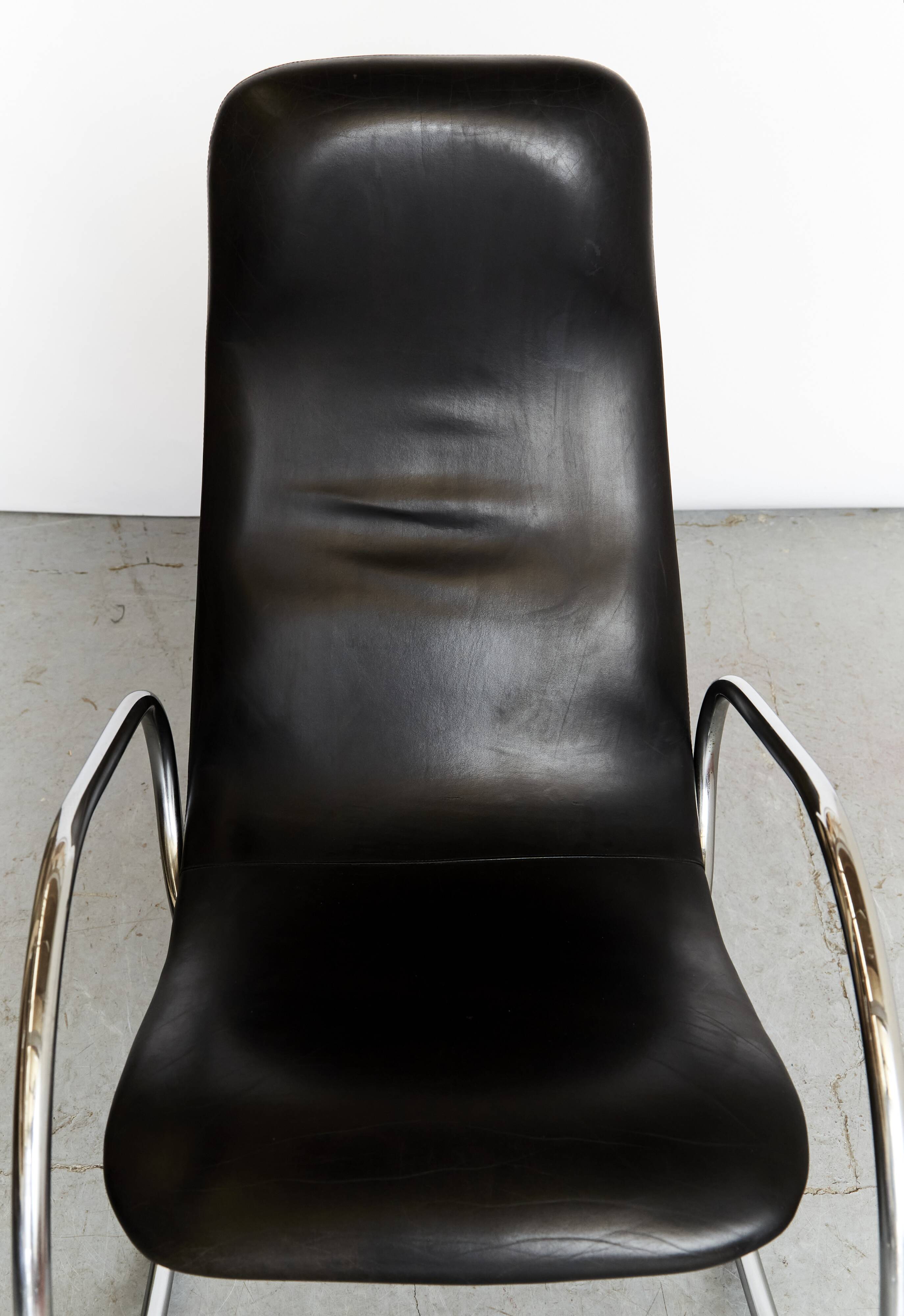 Vintage S826 Cantilever Rocking Chair in Chrome by Ulrich Böhme for Thonet