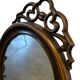 Vintage wooden table mirror / baroque floor mirror