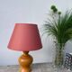 Turned wood lamp
