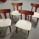 Danish chairs in teak fabric buckles