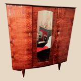 Armoire et Table de Chevet en Bois Laqué vintage - Ateliers Jacquelin