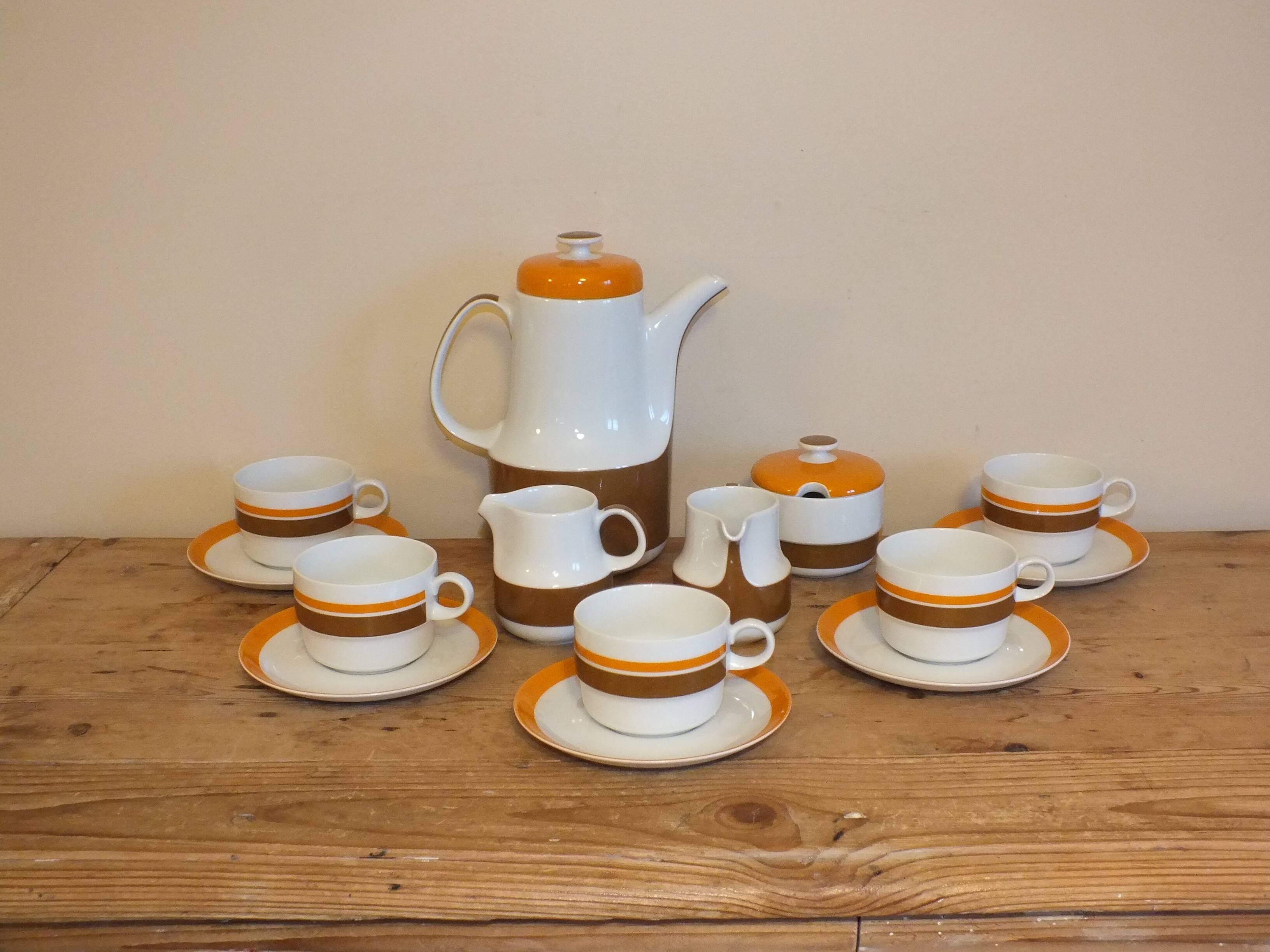 Coffee service 1970 by Hans Théo Baumann in Schonwald Germany porcelain