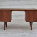 1960s, Danish teak wood desk, drawers.