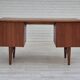 1960s, Danish teak wood desk, drawers.