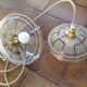 Duo de suspensions en opaline vintage