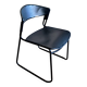 Chaise Assisa noire de Paolo FAVARETTO pour Press Italy. Années 80