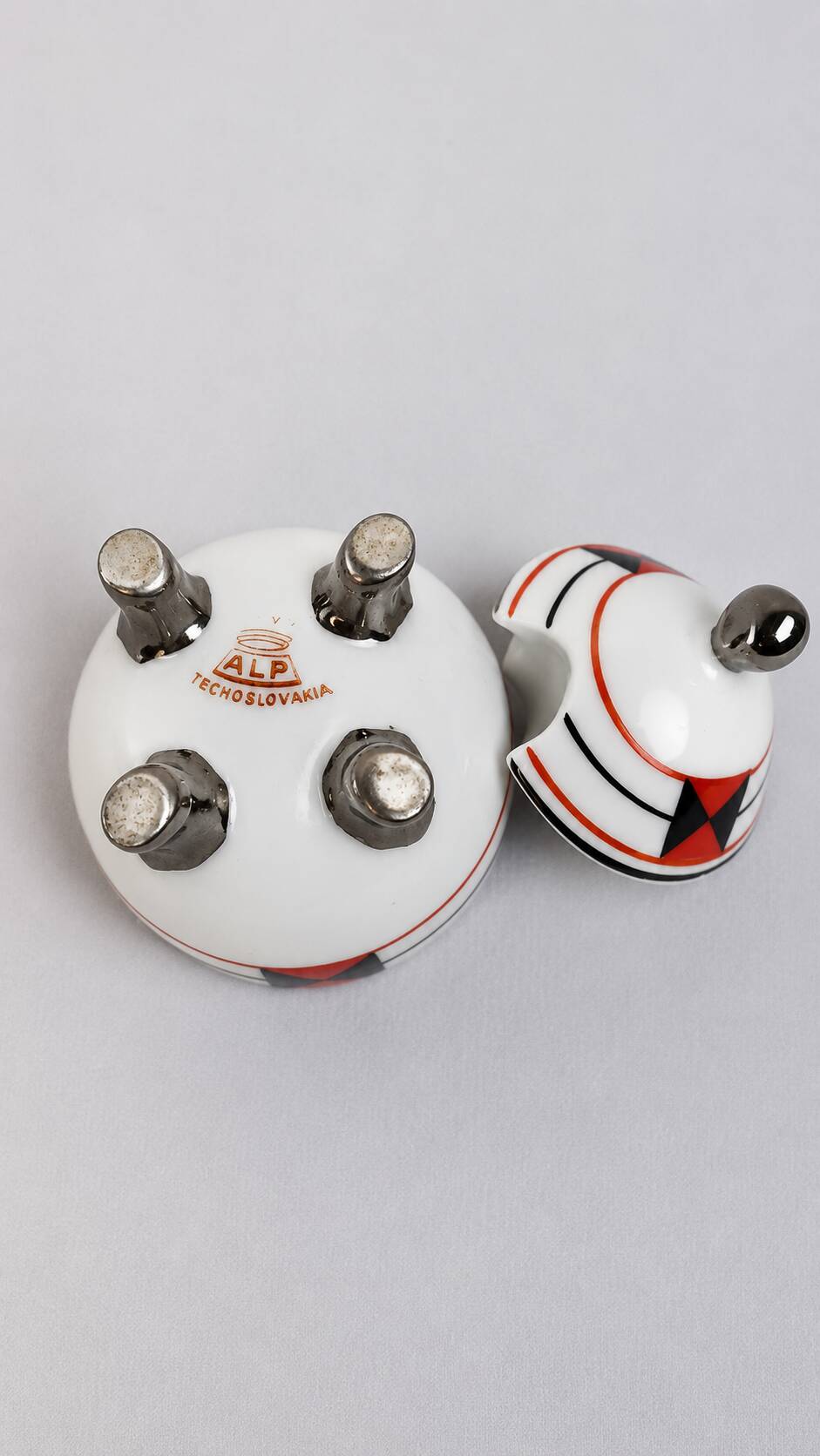 Art Deco porcelain condiment set
