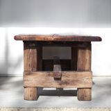 Table de ferme ancienne en bois, art populaire, déco intérieur
