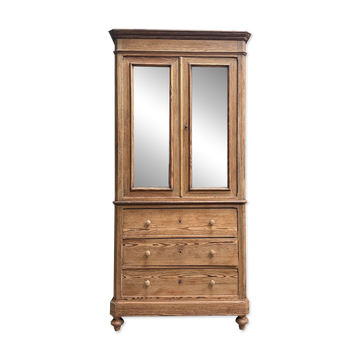 Louis Philippe wardrobe in solid pine (renovated)